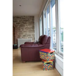 Curver Stockholm Bright Blocks Plastic Deco Storage Box Multi Colour 22L -Hush and Home Store 12807671 1624833169753446