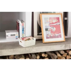 Curver My Style Small Rectangular Plastic Storage Basket - Vintage White - 4L -Hush and Home Store 12809474 7354833220160538