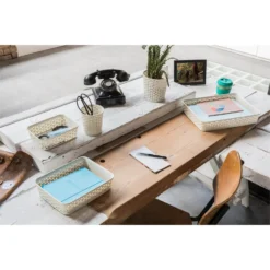 Curver My Style Medium Rectangular Plastic Storage Basket - Vintage White - 13L -Hush and Home Store 12809476 1004833218930166