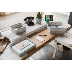 Curver My Style Small Rectangular Plastic Storage Basket - Grey - 4L -Hush and Home Store 12814407 1484832987411541