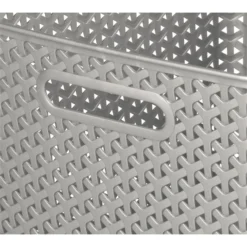 Curver My Style Large Rectangular Plastic Storage Basket - Grey - 18L -Hush and Home Store 12814518 1804832988746814