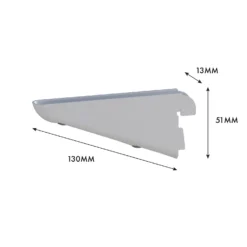 None Double Slot Bracket - White -120mm -Hush and Home Store 12815728 5045034583466115