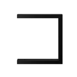 None Double U Shelf Bracket - Black - 330x300mm -Hush and Home Store 12820763 1884930156443321