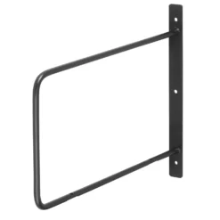 None Minimal D Shaped Bracket - Black - 200x200mm