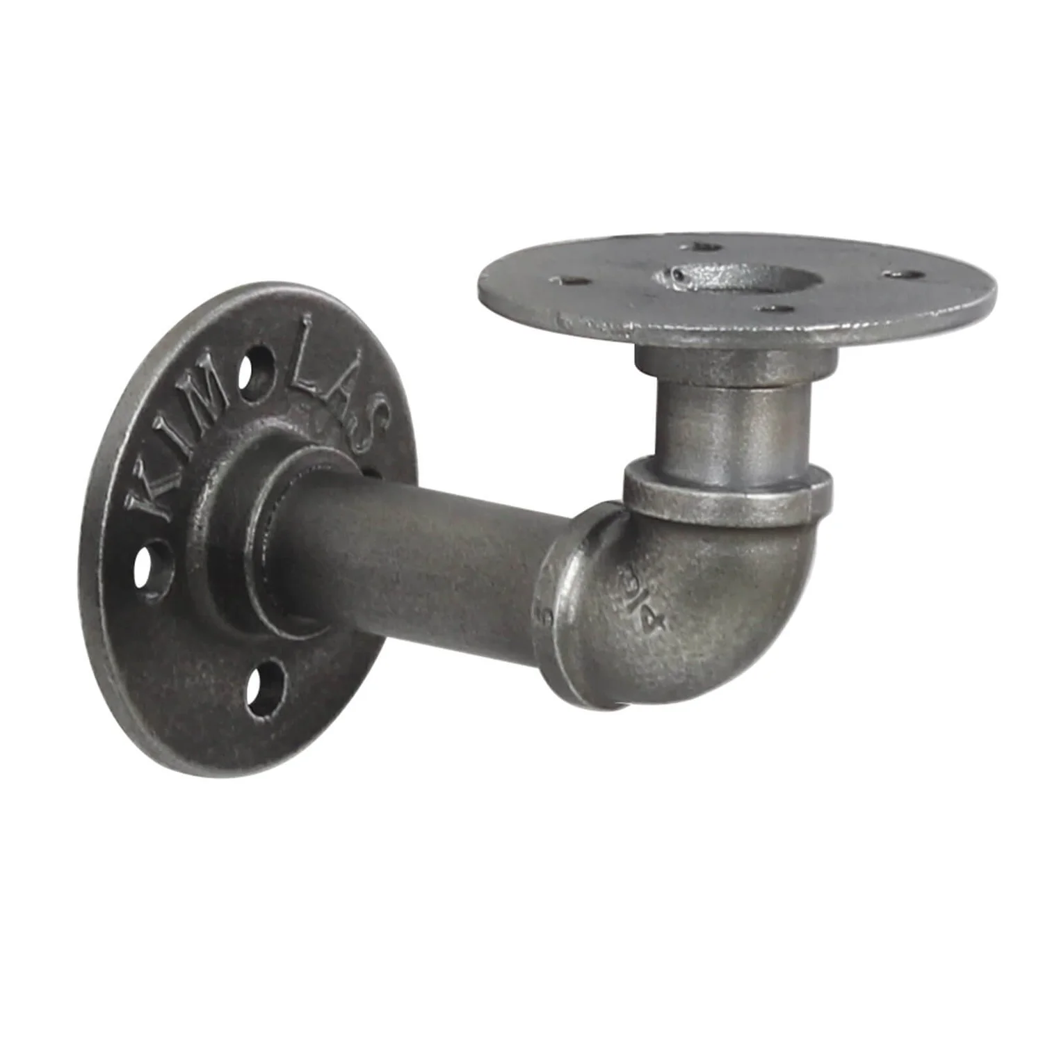 None Industrial Curved Pipe Bracket Gun Metal 1 None Industrial Curved Pipe Bracket Gun Metal