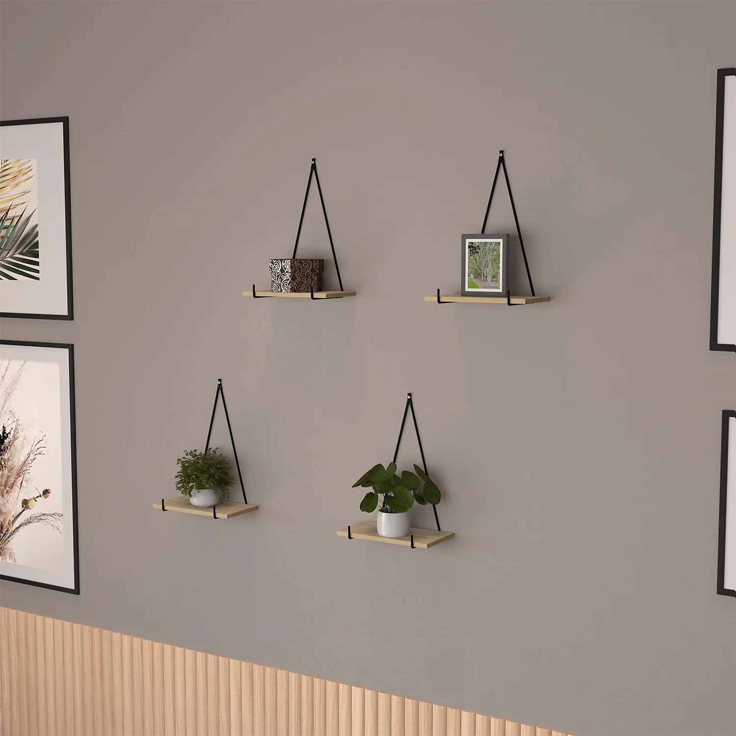 None Tri Hanging Bracket Kit - Sanoma Oak 2 None Tri Hanging Bracket Kit - Sanoma Oak - Image 2