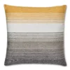 Striped Cushion - Ochre & Grey