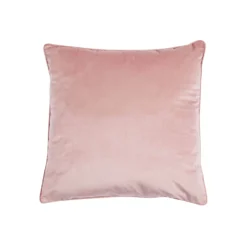 None Large Plain Velvet Cushion - Blush - 58x58cm