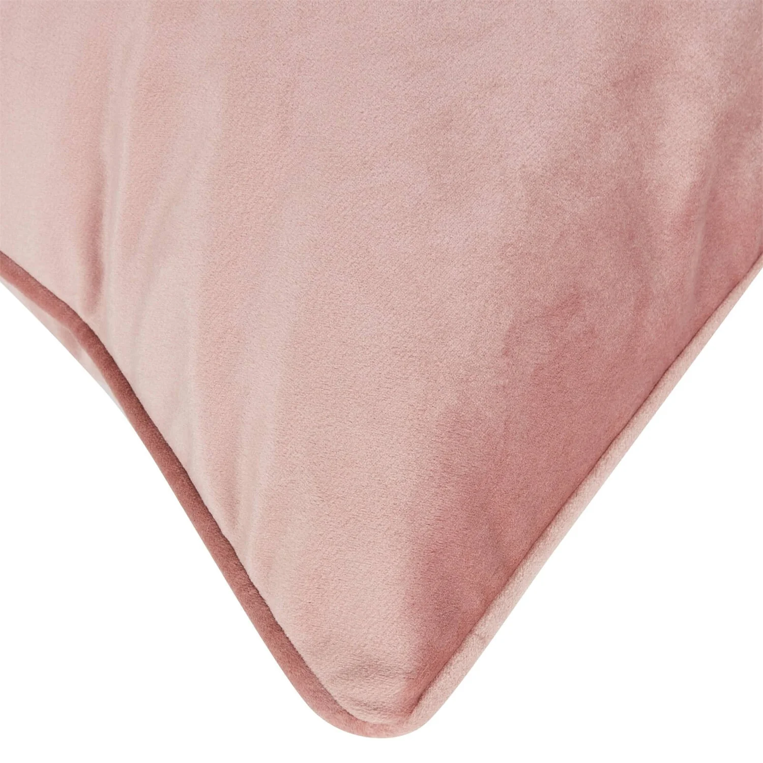 None Large Plain Velvet Cushion - Blush - 58x58cm 4 None Large Plain Velvet Cushion - Blush - 58x58cm - Image 4