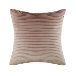 None Folded Velvet Cushion - Blush