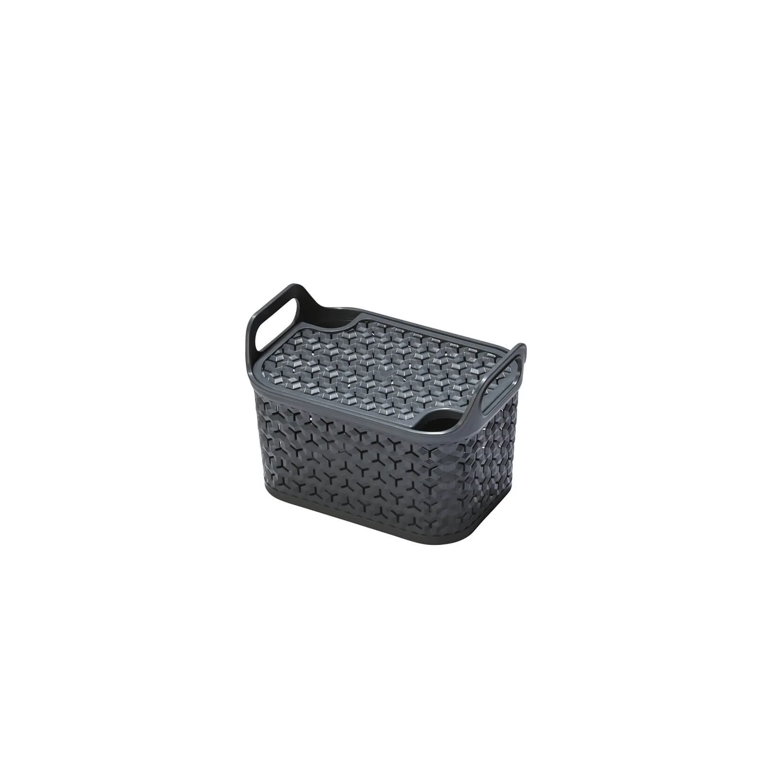 Small Urban Storage Basket With Lid - Graphite 1 Small Urban Storage Basket With Lid - Graphite