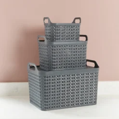 Small Urban Storage Basket With Lid - Graphite 6 Small Urban Storage Basket With Lid - Graphite -Hush and Home Store 12837349 4634960190076618