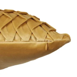 None Velvet Pintuck Cushion - Honey -Hush and Home Store 12839747 5254832958061380