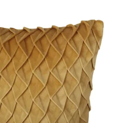 None Velvet Pintuck Cushion - Honey -Hush and Home Store 12839747 8064832958190674