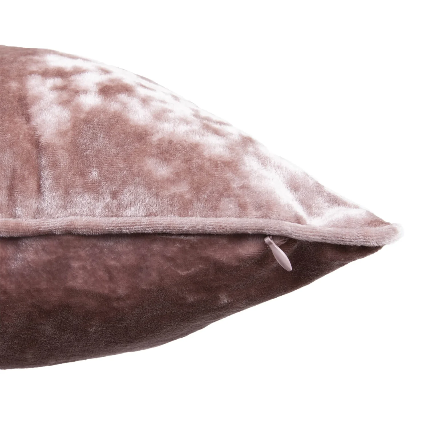 Large Crushed Velvet Cushion - Blush - 58x58cm 3 Large Crushed Velvet Cushion - Blush - 58x58cm - Image 3