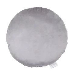 None Round Velvet Cushion - Grey - 45cm -Hush and Home Store 12842179 1794832975060604