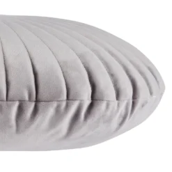 None Round Velvet Cushion - Grey - 45cm -Hush and Home Store 12842179 5204832975335305