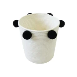 Round Cotton Rope Mono Pom Pom Basket -Hush and Home Store 12886598 2104857031583232