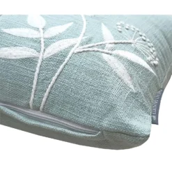 Country Living Meadow Embroidered Cushion - 30x50cm - Duck Egg -Hush and Home Store 12886810 1144853157048327