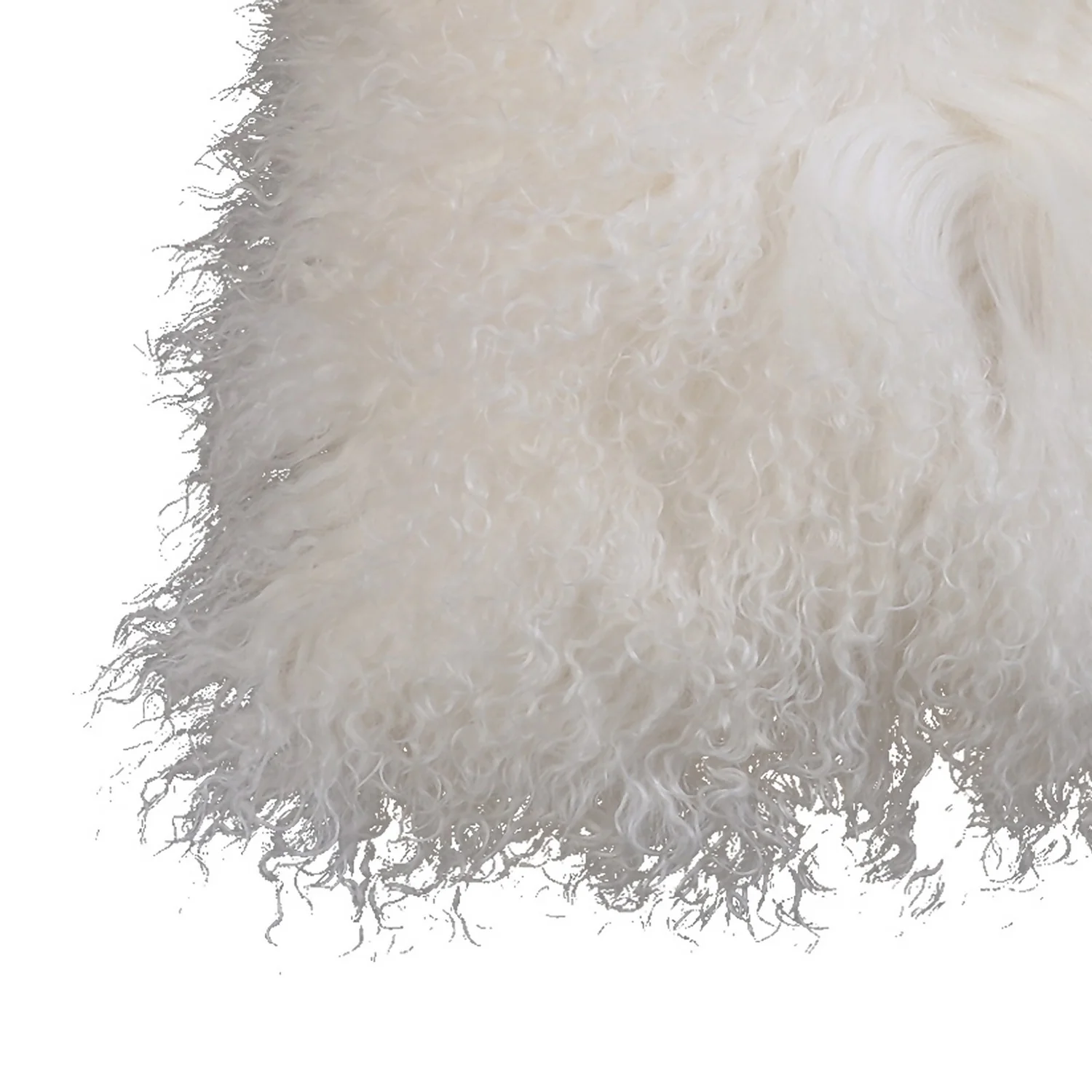 House Beautiful Real Mongolian Wool Cushion - Cream- 38x38cm 2 House Beautiful Real Mongolian Wool Cushion - Cream- 38x38cm - Image 2