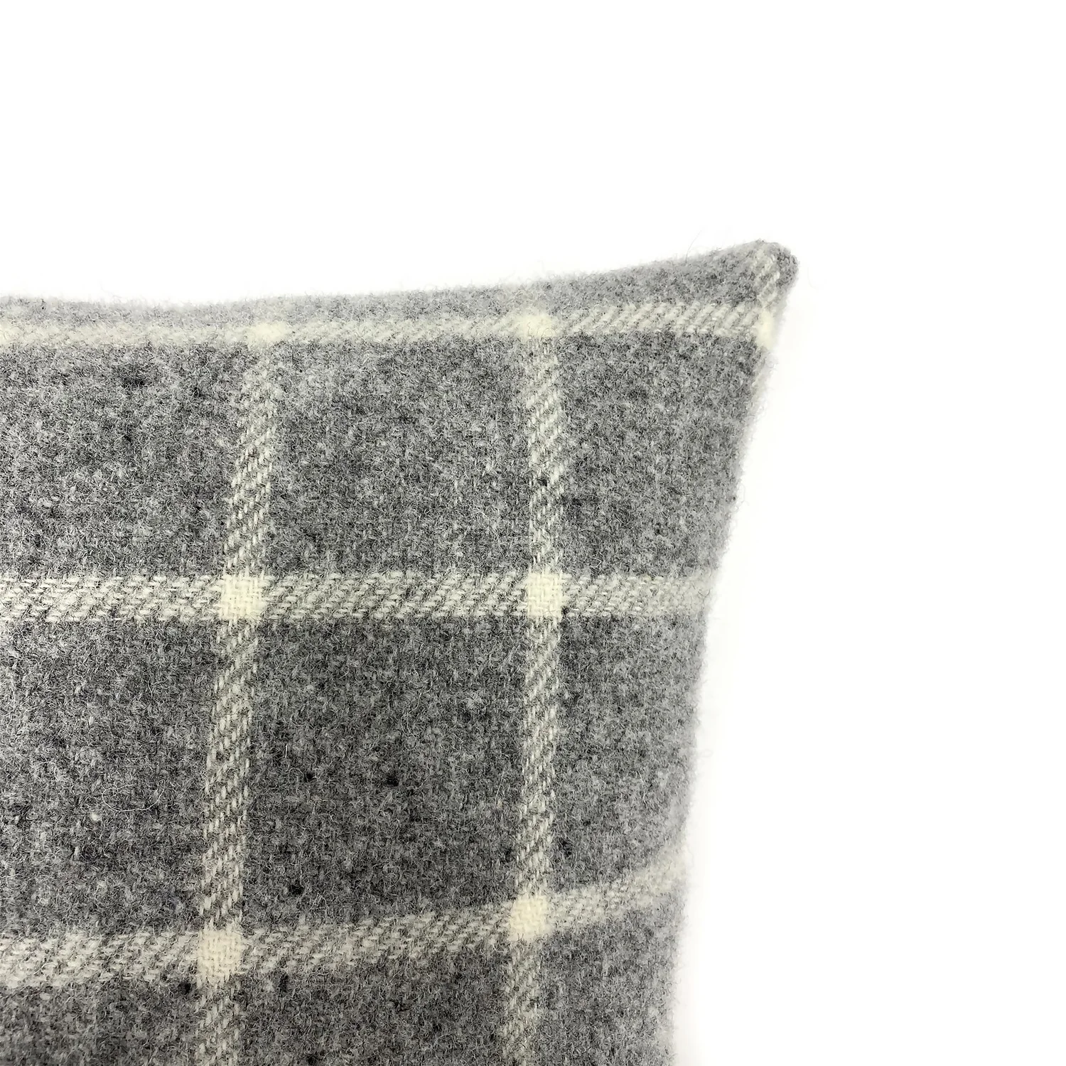 Country Living Wool Check Cushion - 50x50cm - Grey 3 Country Living Wool Check Cushion - 50x50cm - Grey - Image 3