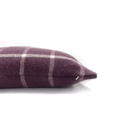 Country Living Wool Check Cushion - 50x50cm - Grape -Hush and Home Store 12889092 1114858299611664