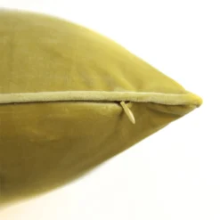None Large Plain Velvet Cushion - Ochre - 58x58cm -Hush and Home Store 12912566 1164845786453564