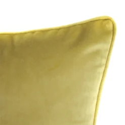 None Large Plain Velvet Cushion - Ochre - 58x58cm -Hush and Home Store 12912566 7794845786430623