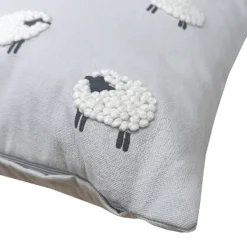 None French Knot Sheep Cushion - 43x43cm -Hush and Home Store 12940885 1924862494364190