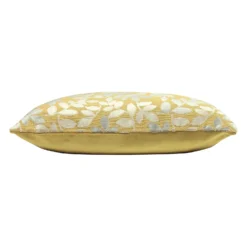 Cut Velvet Leaf Cushion - 45x45cm - Yellow -Hush and Home Store 12969624 1934900336001934