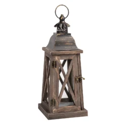 Small Wooden Lantern - Walnut
