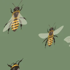 Curver Stockholm Bees Deco Storage Box - Green - 22L -Hush and Home Store 13169626 1514898511842148