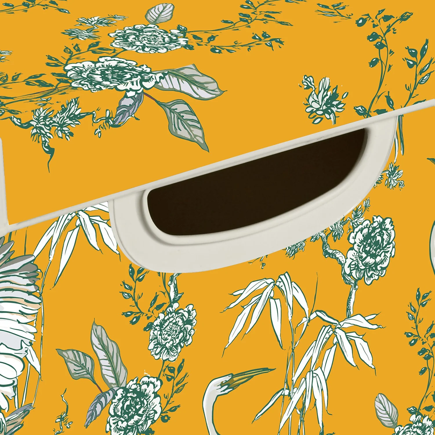 Curver Stockholm Stork Deco Storage Box - Yellow - 22L 3 Curver Stockholm Stork Deco Storage Box - Yellow - 22L - Image 3