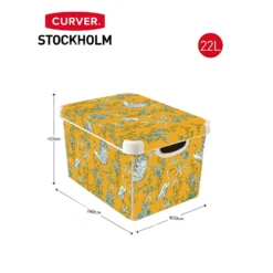 Curver Stockholm Stork Deco Storage Box - Yellow - 22L 11 Curver Stockholm Stork Deco Storage Box - Yellow - 22L -Hush and Home Store 13169628 7774898511971226