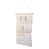 None Flexi Storage Kids 6 Pocket Hanging Organiser - White & Grey Polka Dot