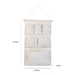 None Flexi Storage Kids 6 Pocket Hanging Organiser - White & Grey Polka Dot 11 None Flexi Storage Kids 6 Pocket Hanging Organiser - White & Grey Polka Dot -Hush and Home Store 13277671 4594946440351293