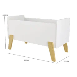 Kids Open Toy Chest - White & Natural -Hush and Home Store 13277675 2634930078466901