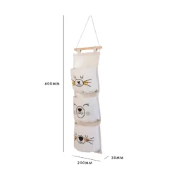 Kids 3 Pocket Hanging Organiser - Polar Bear -Hush and Home Store 13277677 8574929069276039