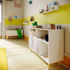 Kids Tray Storage Shelf - White & Natural -Hush and Home Store 13277678 1984929069822093