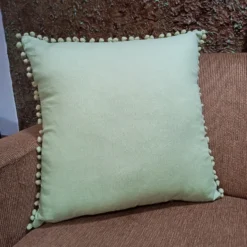 Country Living Linen Pom Poms Cushion -Hush and Home Store 13470276 1314929621149085