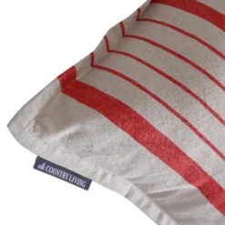 Country Living Croyde Stripe Cushion - Red -Hush and Home Store 13470277 1984929621010194